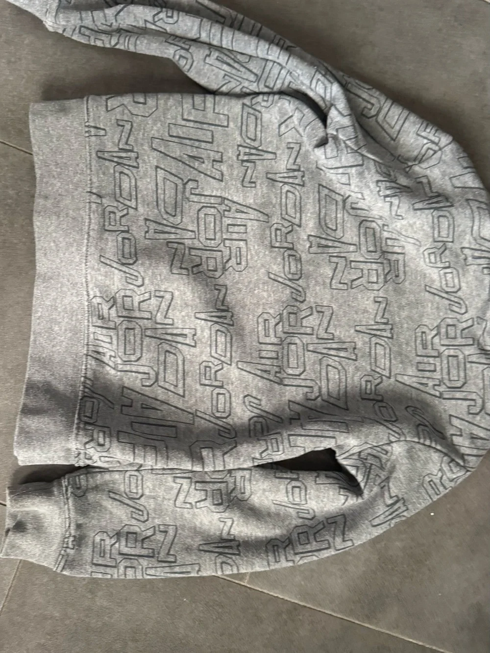 Jordan Grey Crewneck Sweatshirt with Gold Jumpman Outline